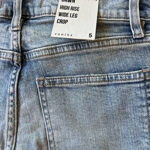 Eunina High Rise Wide Leg Crop Jeans size 5